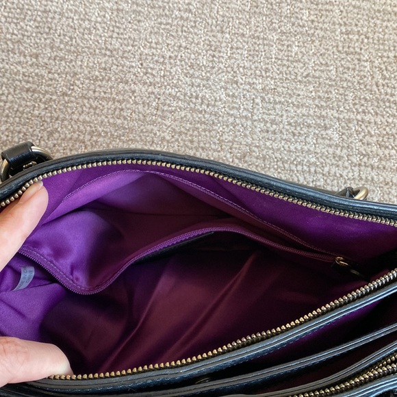 Coach Madison Kara Carryall Leather Handbag - Picture 10 of 11